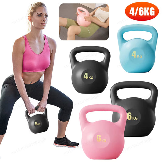 4Kg 6Kg Water-Filled Kettlebell Weights Shock-Proof Dumbbell Weights anti Slip Grip Hand Weights for Strength Training