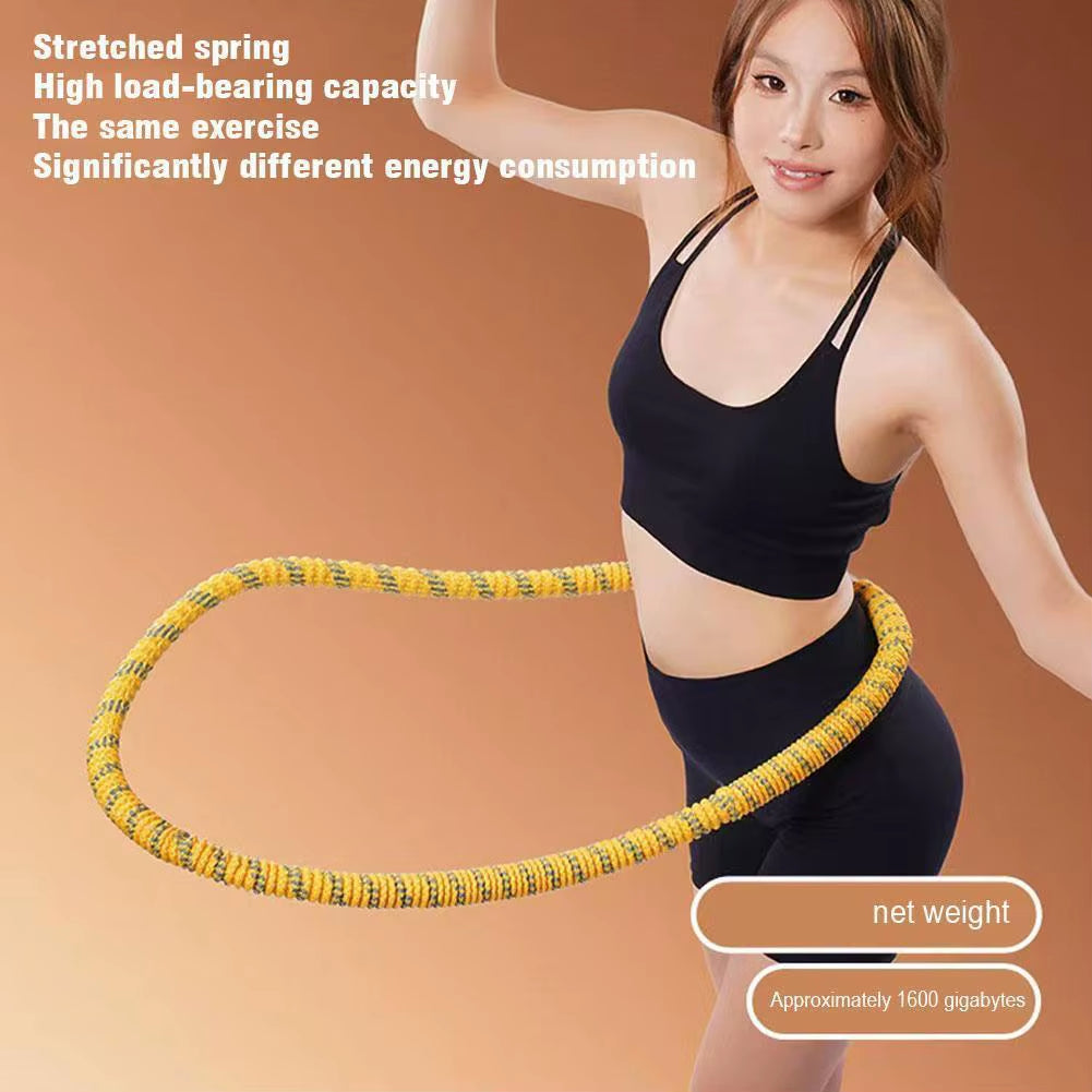 Fitness Circle Portable Exercise Ring Foldable Waist Shaping Soft Spring Circle Abdominal Exercise Ring Used for Aerobic Exercis