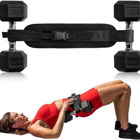 Exercise Hip Thrust Belt for Dumbbells, Weights, Kettlebells Booty Band for Gym