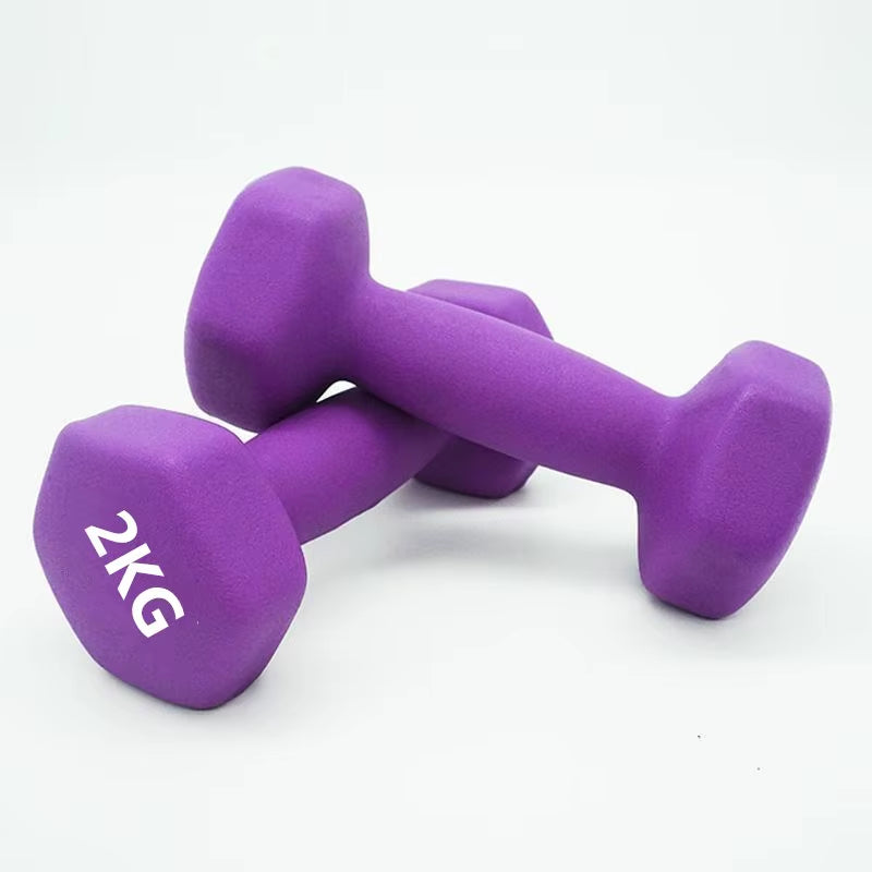 2Kg/4Kg Weights Exercise Fitness Dumbbells Men Women Anti-Slip Dumbbell for Gym Home Bodybuilding Sport Weight Lifting Equipment