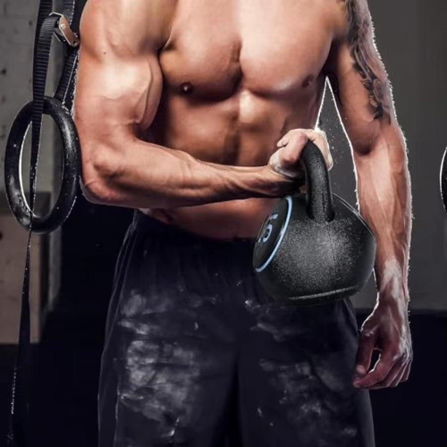 4Piece Kettlebell Set with 5Lb 10Lb 15Lb 20Lb Weights for Home Gym Use Full Body Strength Training Equipment Ideal for Dumbbell