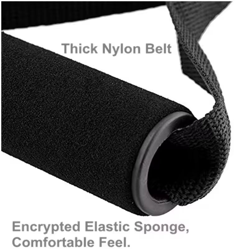 Gym Handle Extra Wide Foam Grips for Fitness Crossfit Lifting Pulling Workout Heavy Duty D-Ring Pull Rope Cable Tube Accessories