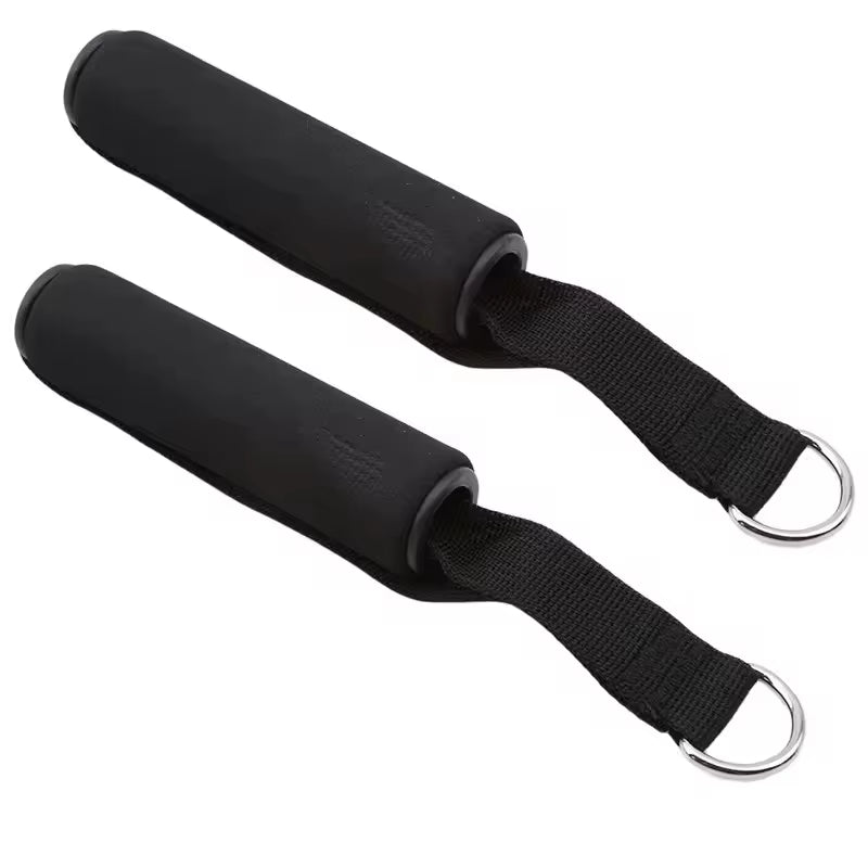 Gym Handle Extra Wide Foam Grips for Fitness Crossfit Lifting Pulling Workout Heavy Duty D-Ring Pull Rope Cable Tube Accessories