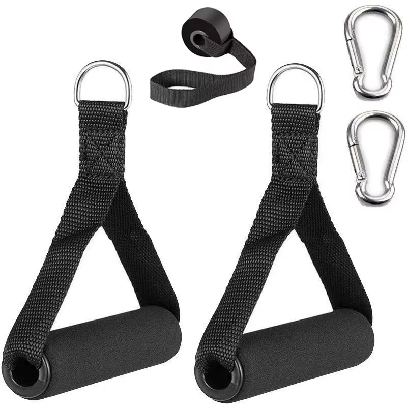 Gym Handle Extra Wide Foam Grips for Fitness Crossfit Lifting Pulling Workout Heavy Duty D-Ring Pull Rope Cable Tube Accessories