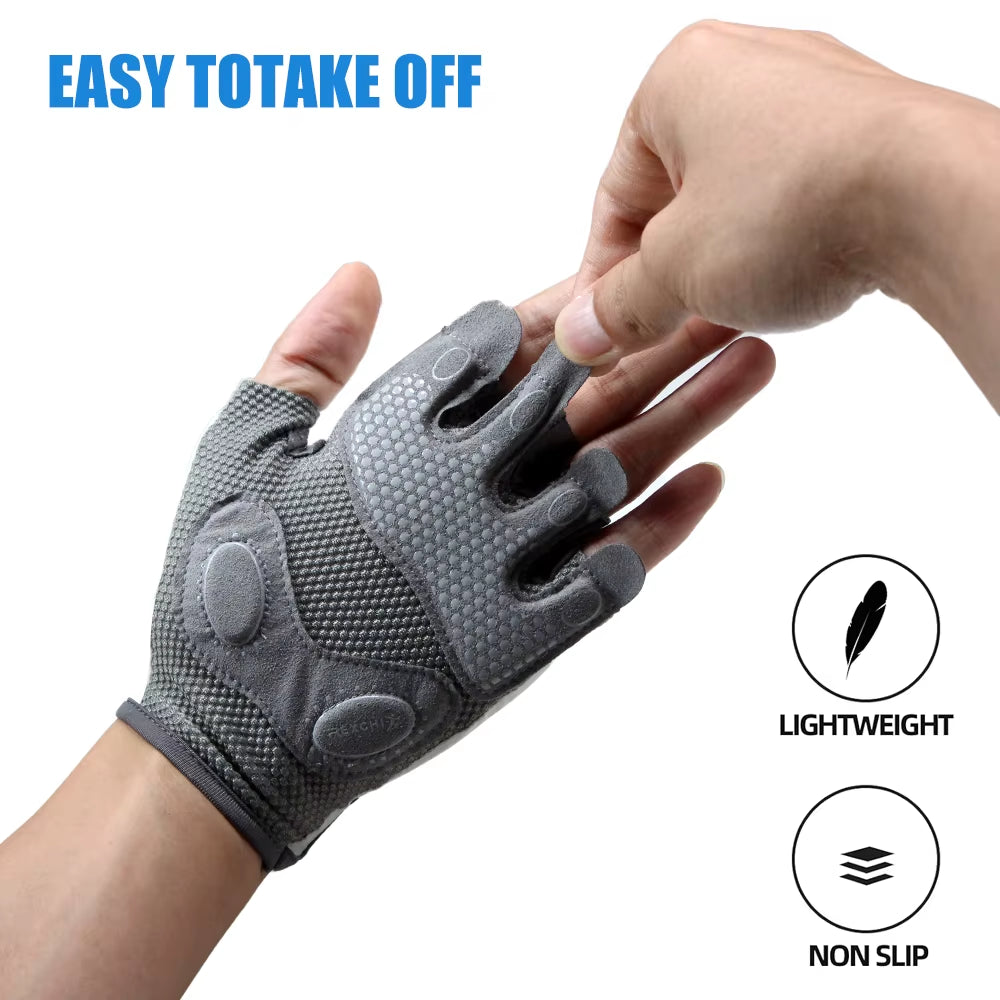 1Pair Breathable Workout Gloves for Women & Men - No More Sweaty & Full Palm Protection Gym Exercise, Cycling， Fitness, Pull-Ups