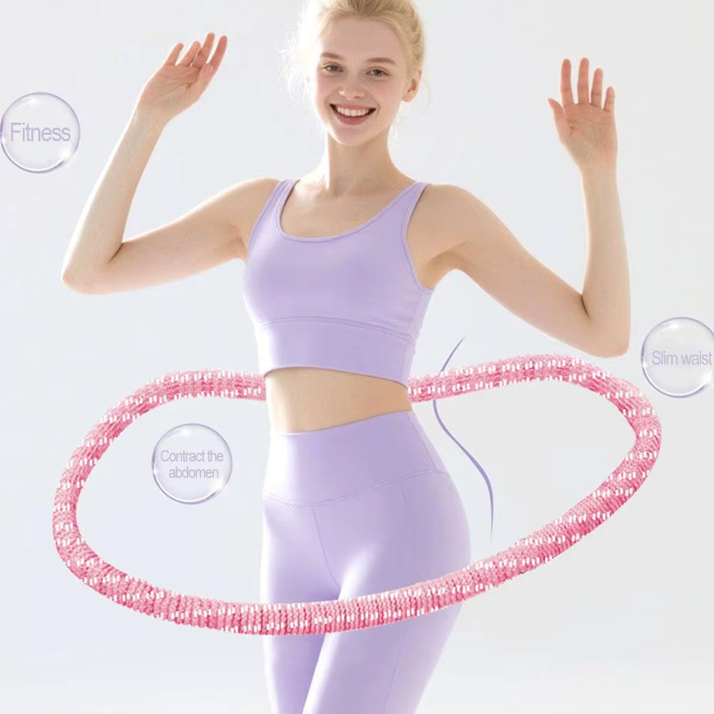 Fitness Circle Portable Exercise Ring Foldable Waist Shaping Soft Spring Circle Abdominal Exercise Ring Used for Aerobic Exercis