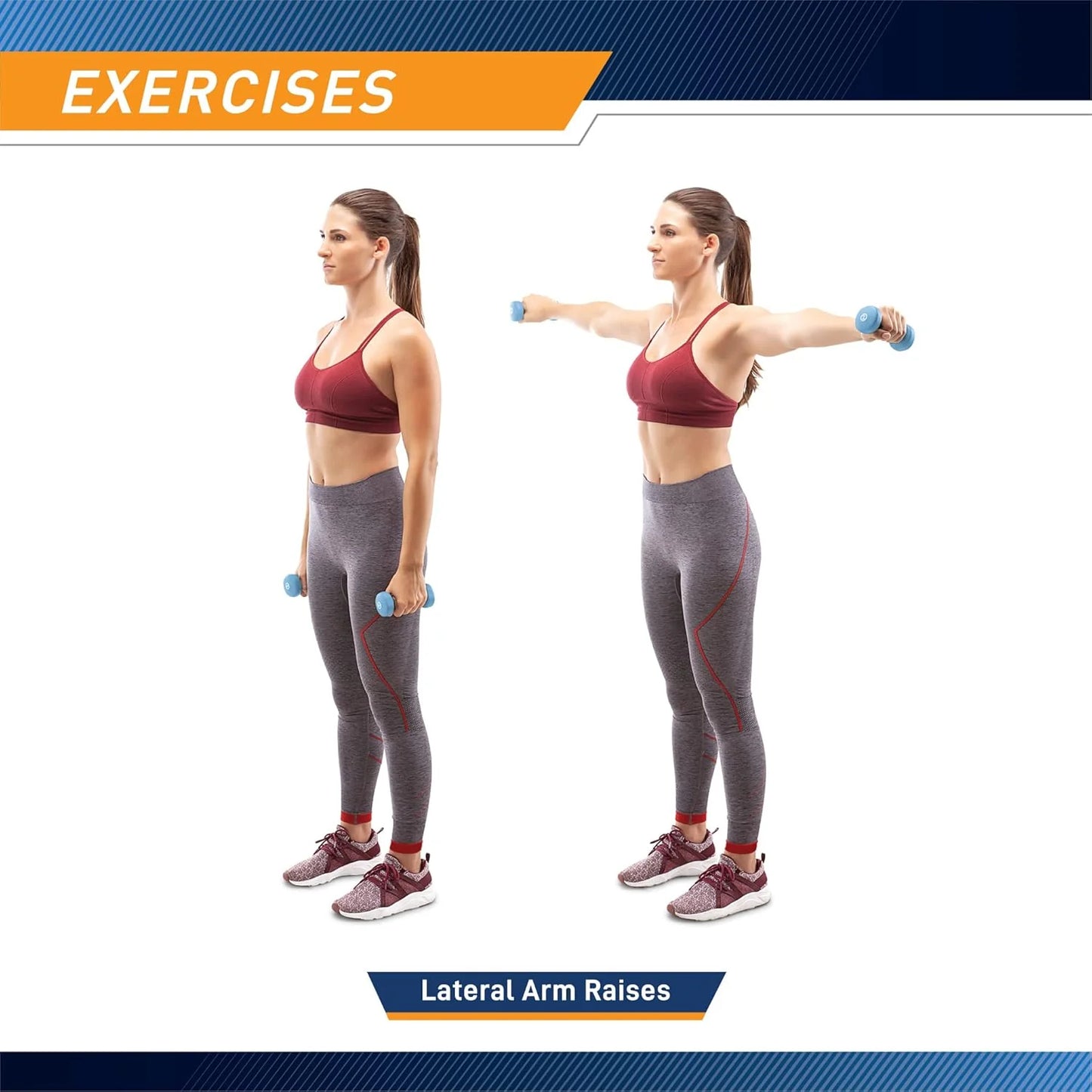 Marcy Colored Neoprene Dumbbell (Sold in Singles) Hand Weights, Exercise Free Weights for Home Gym