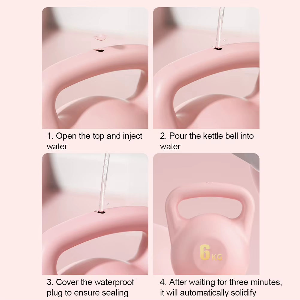 4Kg 6Kg Water-Filled Kettlebell Weights Shock-Proof Dumbbell Weights anti Slip Grip Hand Weights for Strength Training