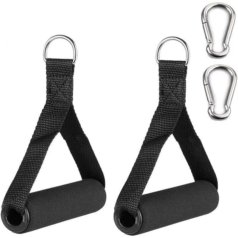 Gym Handle Extra Wide Foam Grips for Fitness Crossfit Lifting Pulling Workout Heavy Duty D-Ring Pull Rope Cable Tube Accessories
