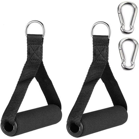 Gym Handle Extra Wide Foam Grips for Fitness Crossfit Lifting Pulling Workout Heavy Duty D-Ring Pull Rope Cable Tube Accessories