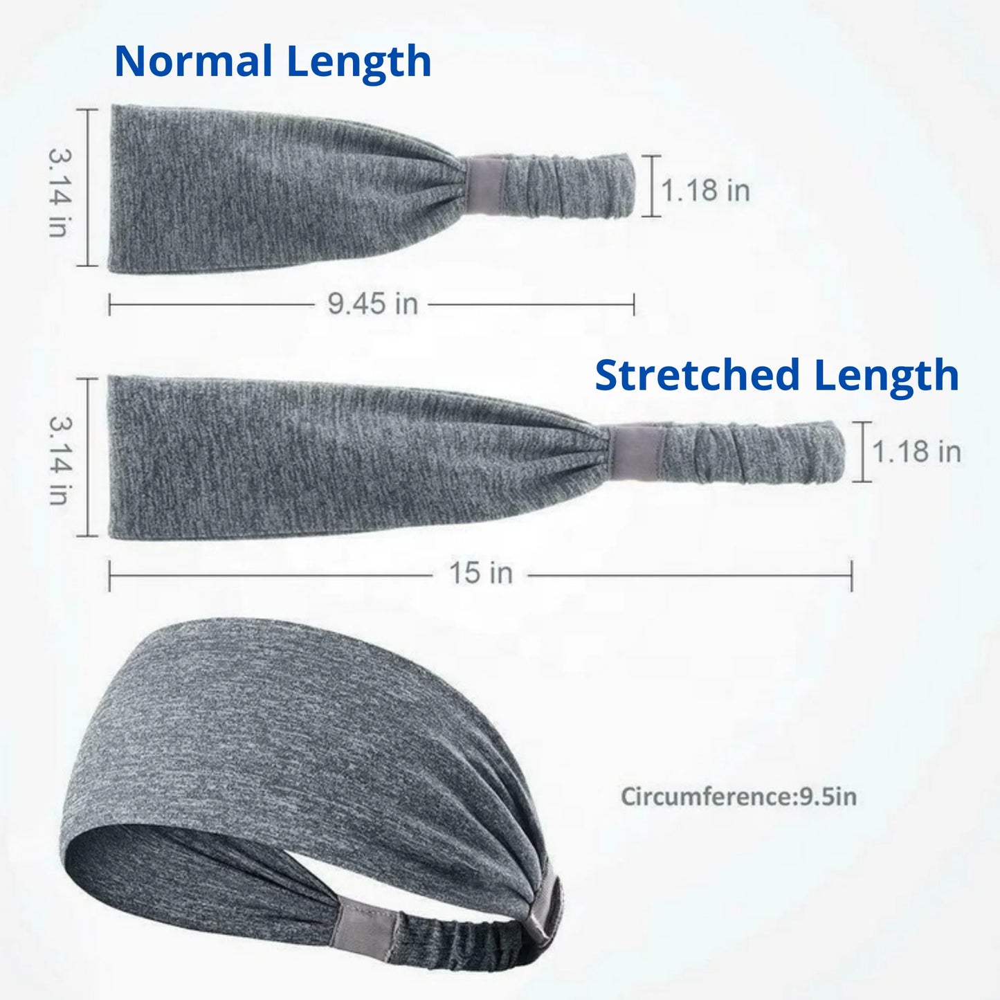 Jupitergear Extra-Wide Sport and Fitness Sweat Wicking Fitness Headband